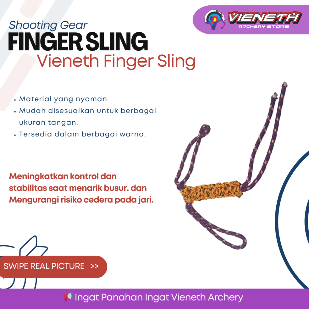 VGEBY Tir à L'arc Fingersling, Réglable Doigt Sling Élastique Résistant