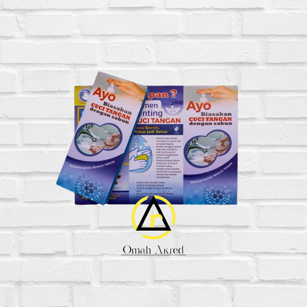 Jual Leaflet Ayo Biasakan Cuci Tangan - Leaflet Biasakan Sering Mencuci ...