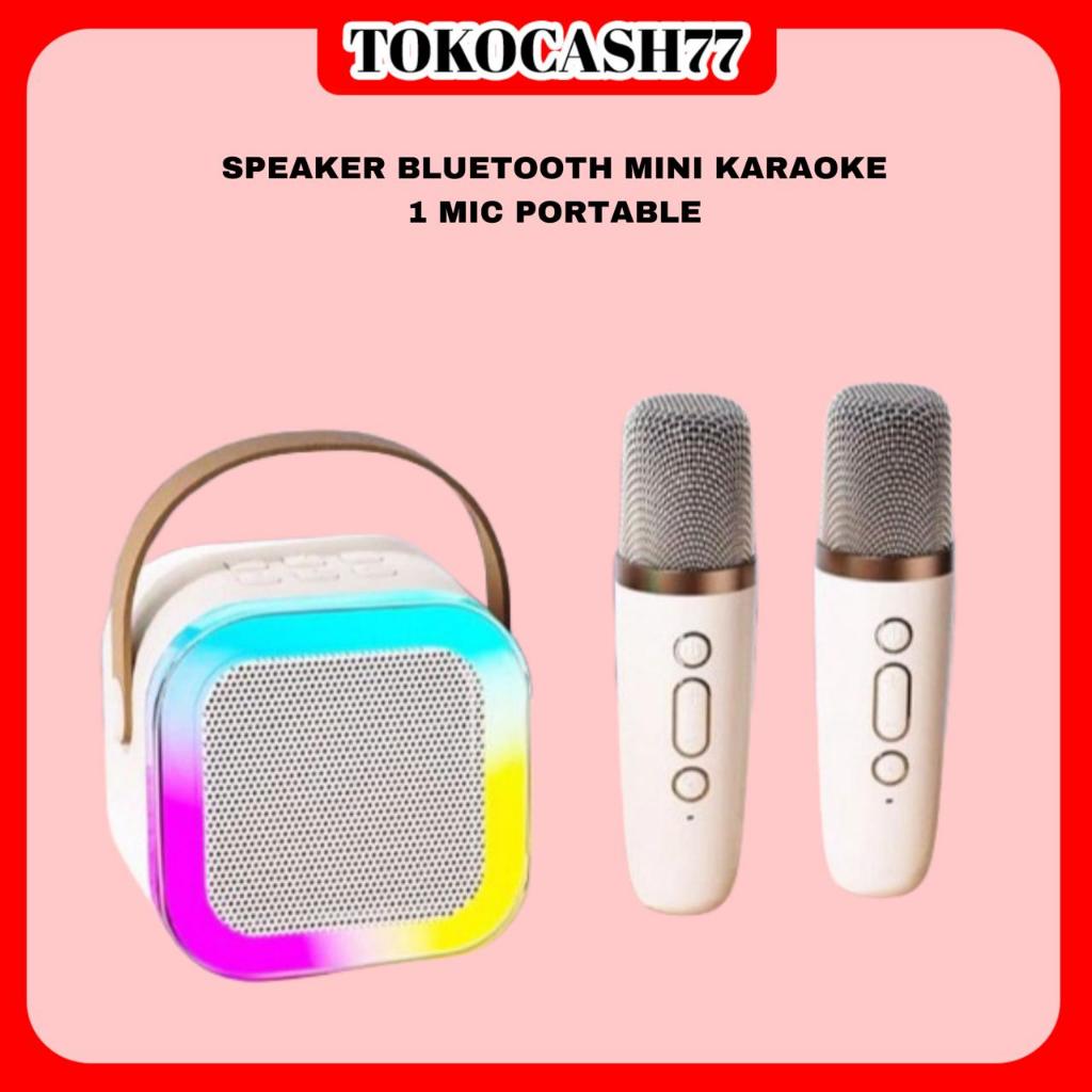 Jual SPEAKER BLUETOOTH MINI KARAOKE 1 MIC PORTABLE WIRELESS K12 RGB ...