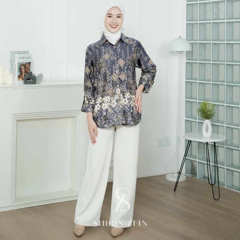 Detail Motif dan Bahan Blouse Maudy ShirinZein