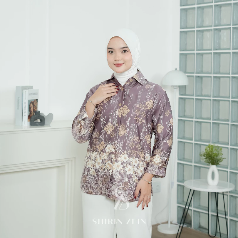 Blouse Maudy Silk Premium Tampilan Elegan