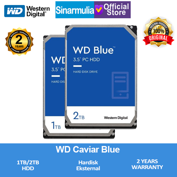 Jual WD Caviar Blue 1TB / 2TB HDD Hardisk Internal 3.5" For PC Shopee Indonesia