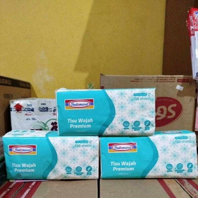 Jual PROMO!!!TISU WAJAH PREMIUM INDOMARET 100SHEET | Shopee Indonesia