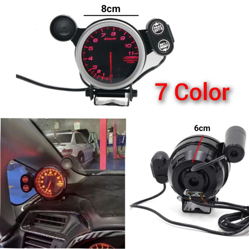 Jual GAUGE DEFI Tachometer RPM 7 Colors Universal | Shopee Indonesia