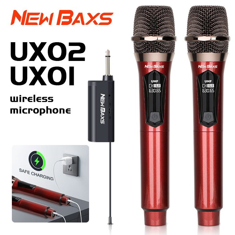 Jual KODE F43K Microphone rechargeable NEW BAXS UX1 UX2 wireless ...