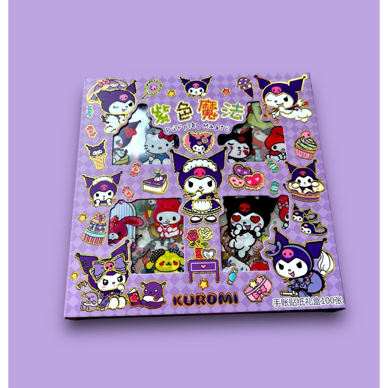 Jual STICKER KUROMI MASU TEA TIME ALICE GLITTER Rainbow Mix Warna ...