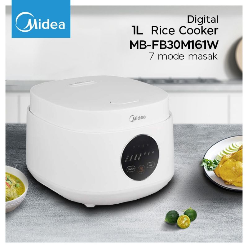 Jual MIDEA Rice Cooker Digital 1 Liter 5 Layer and 7 Preset Menu White ...