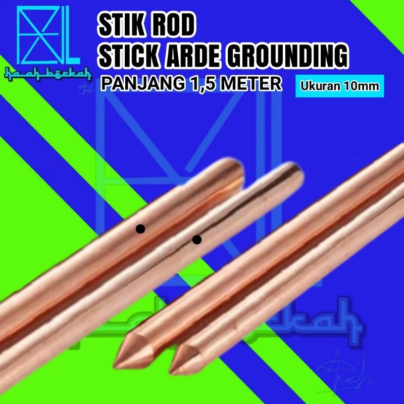 Jual Stick As Grounding Rod 10mm / Stik Arde Grounding Penangkal anti