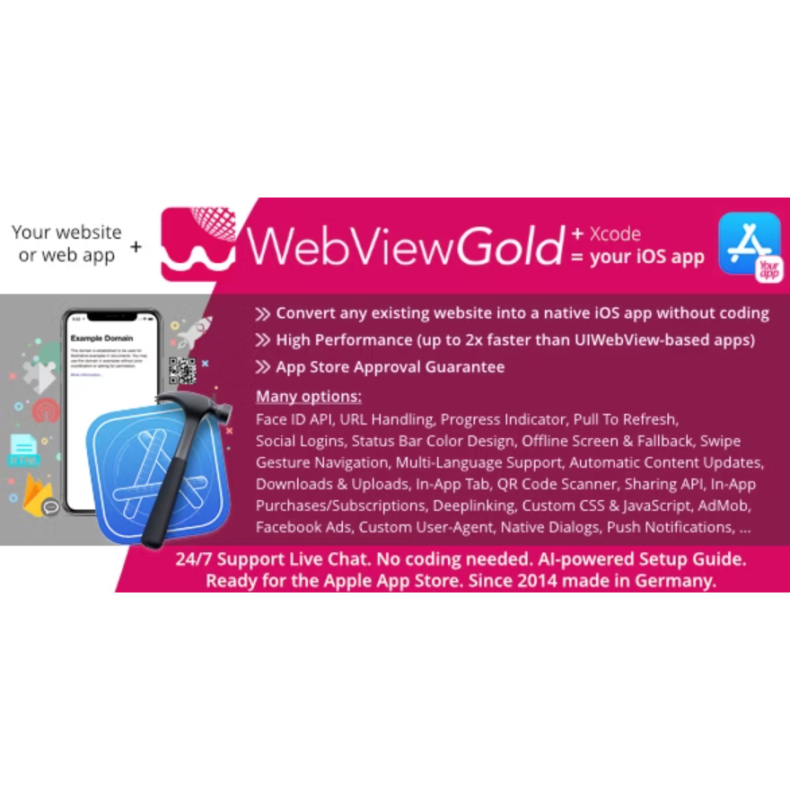 WEB TO IOS , MIGRASI WEBSITE KE APLIKASI IOS, WEB TO APP IOS , UBAH WEBSITE KE IOS APP