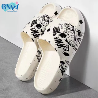 Sendal Pria Keren 2024 Produk baru Karet Jelly Slop Sandal kasual gaya hidup pria dewasa