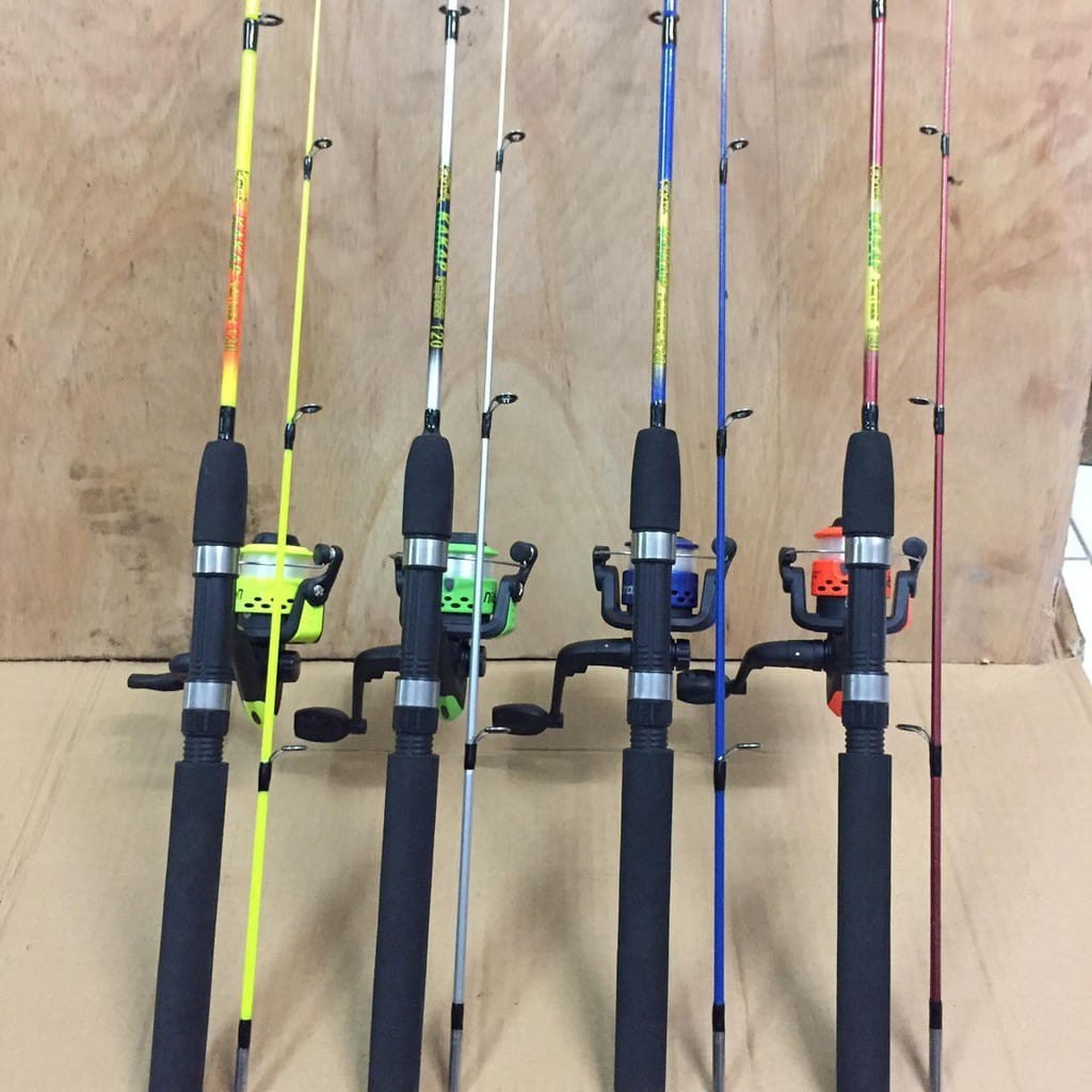 Set Pancing Joran Fiber Solid Sambung 2 Ukuran 120Cm-150Cm+Reel Nitron Sangat Berkualitas Siap Pakai