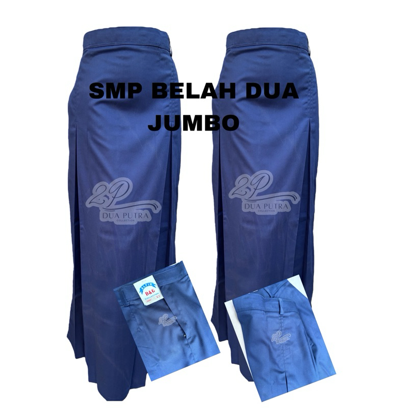 Jual BAHAN NAGATA JUMBO ROK SERAGAM SEKOLAH SMP MODEL SPAN DEPAN BELAH ...