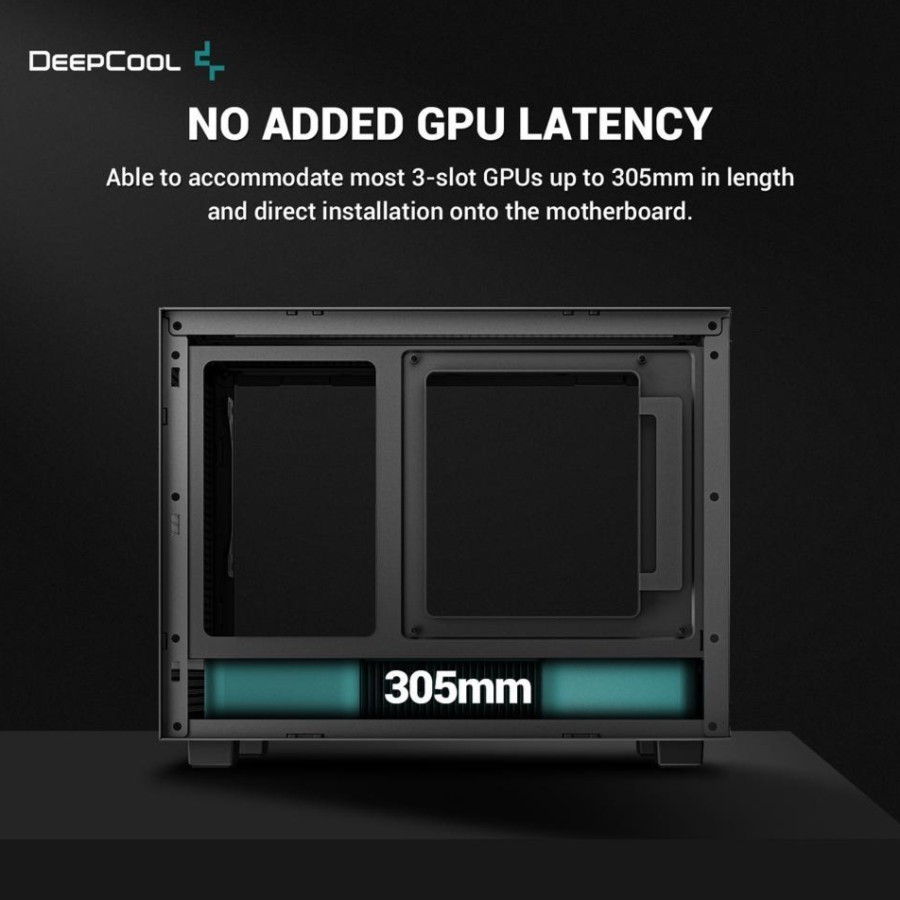 Jual DEEPCOOL CH160 BLACK MINI ITX SFF PC CASE CASING GAMING CHASSIS ...