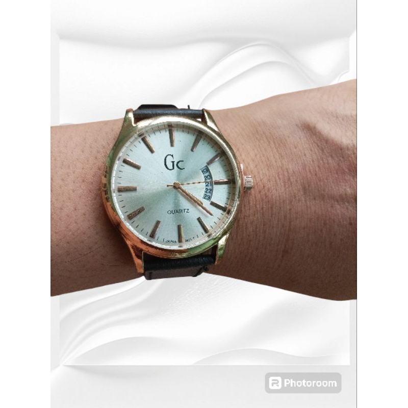 Jual JAM TANGAN GC PRIA, TALI KULIT SINTETIS, DIAMETER 4CM | Shopee ...