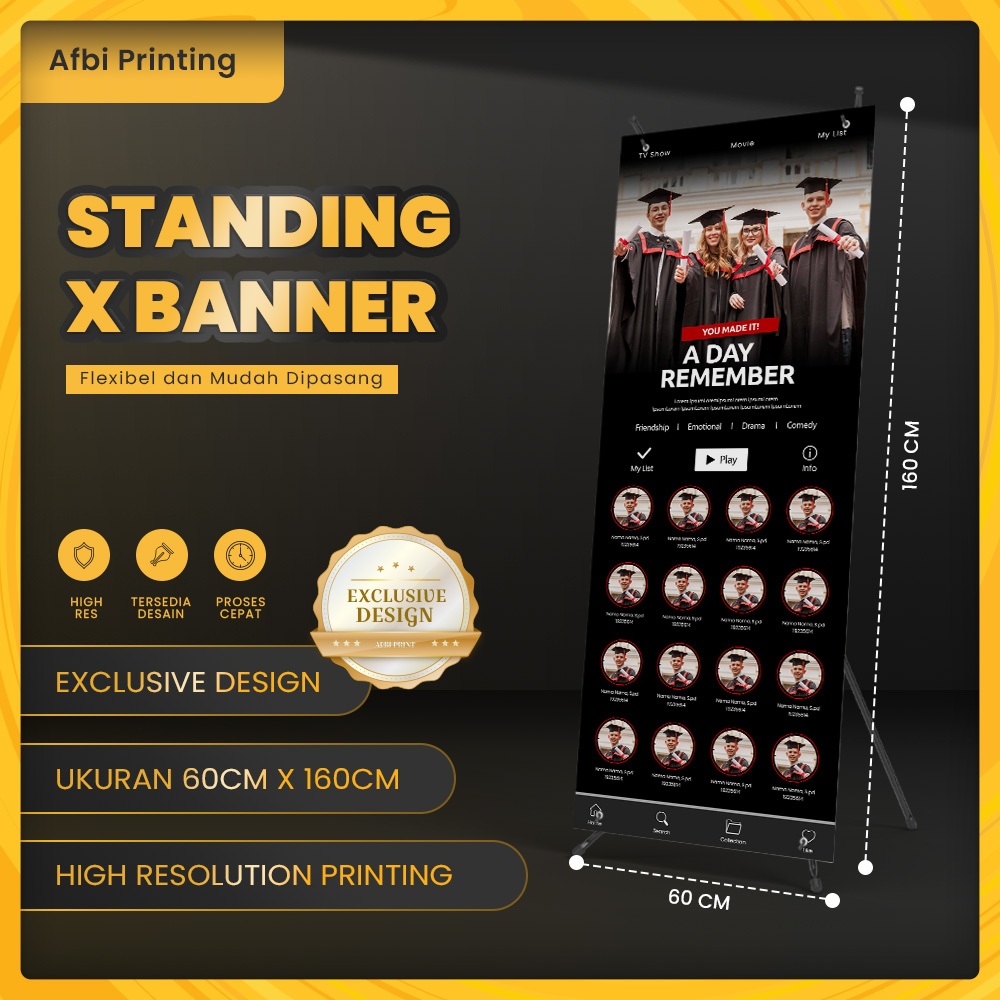 Jual Cetak X Banner Wisuda, X banner Seminar, X Banner Sidang Skripsi ...