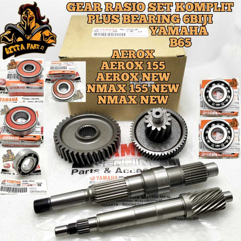 Jual GIGI GEAR RASIO PLUS BEARING 6 BIJI ASLI ORIGINAL YAMAHA YGP B65 ...