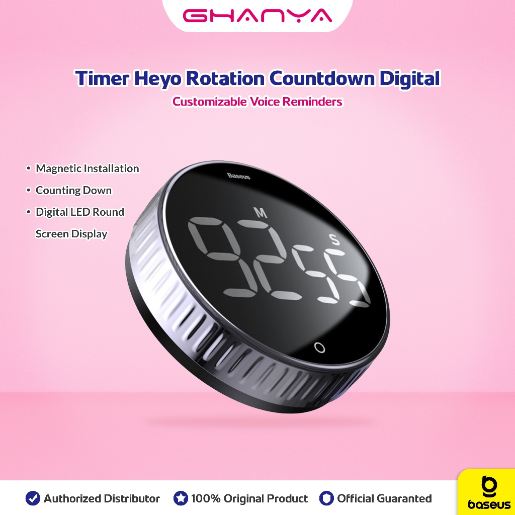 Jual BASEUS ORIGINAL Timer Heyo Rotation Countdown Digital Kitchen ...