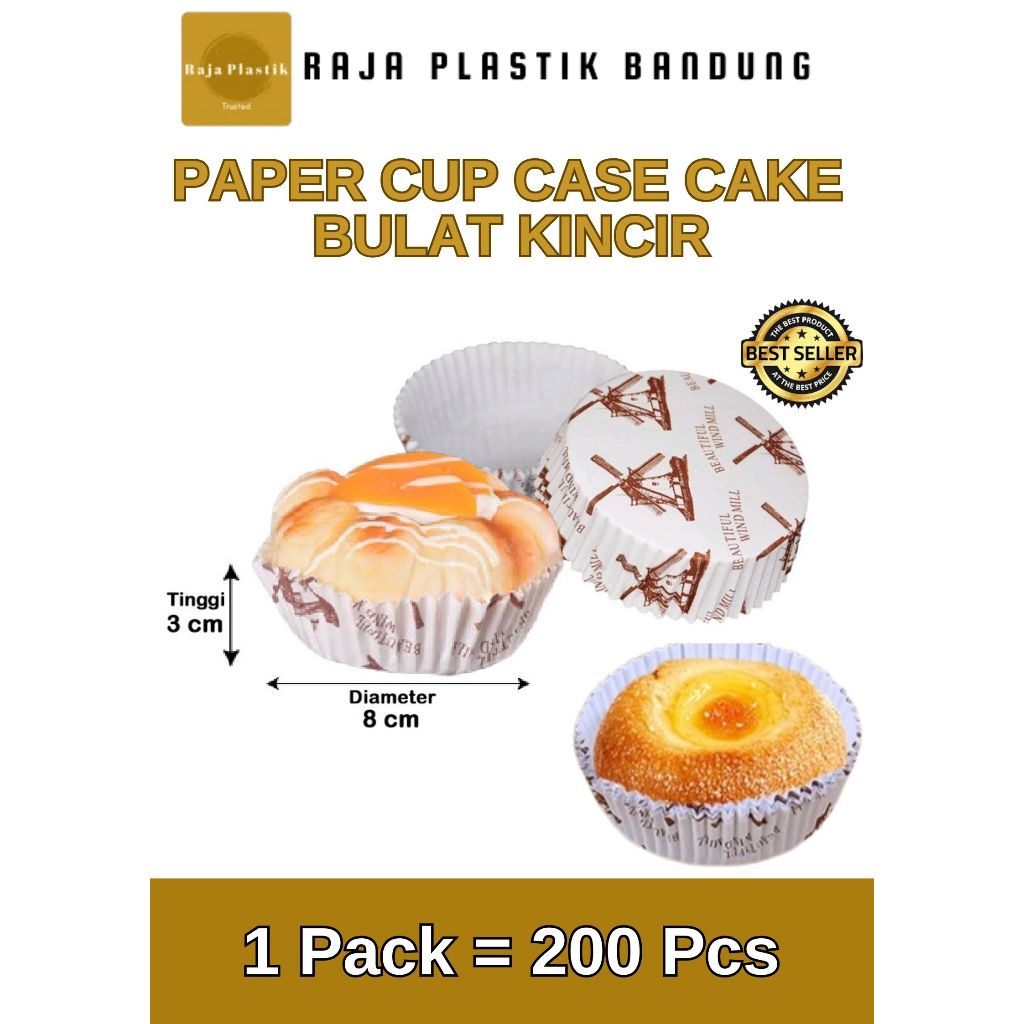 Jual PAPER CUP CASES BULAT | PET CC BULAT | KINCIR CUP CAKE I 200 PCS ...