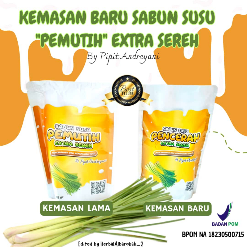 Jual [MASTER STOKIS RESMI] SABUN SUSU PEMUTIH EKSTRA SEREH BY PIPIT ...