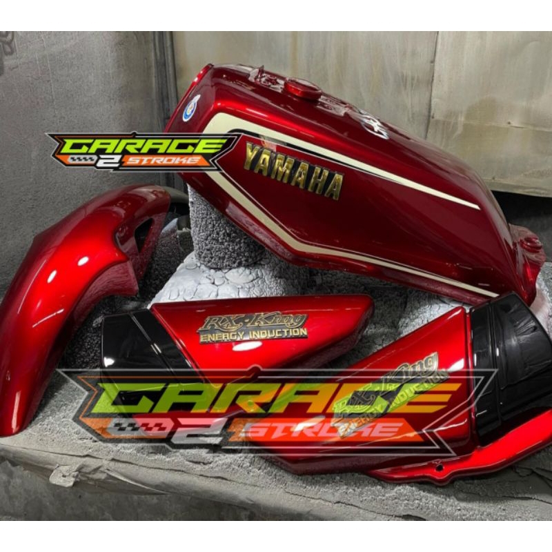 Jual Tangki Tengki Bensin Set Yamaha RX King RXk Merah Candy Custom ...