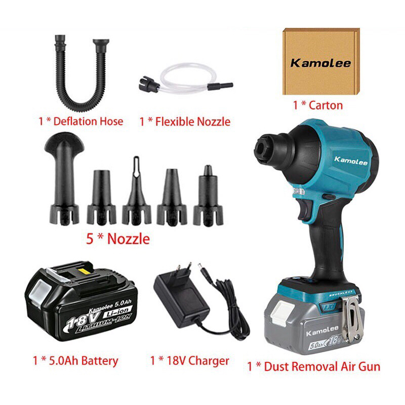 Jual Vacuum Inflator dengan baterai 18V Dust blower 1000W, Air Machine ...