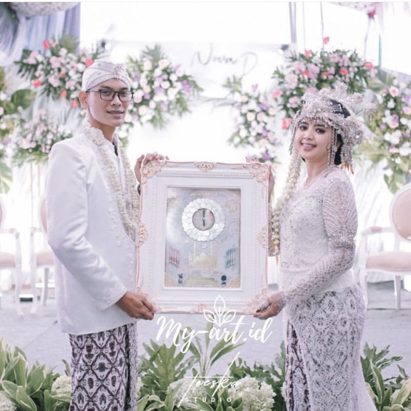 Jual Bingkai Mahar Pernikahan Frame Belgia akrilik gold | Shopee Indonesia