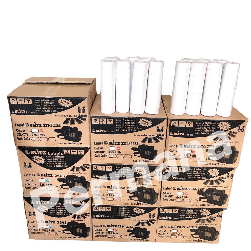 Jual Sticker Numbering Label Blitz Putih (White) Harga Per Dus (Isi 225 ...