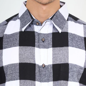 Woodsman Kemeja Flanel Monochrome Check