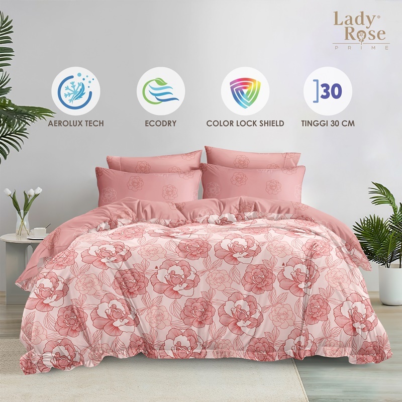 Lady Rose Prime - Bed Cover Set King 180x200 Tinggi 30Cm…