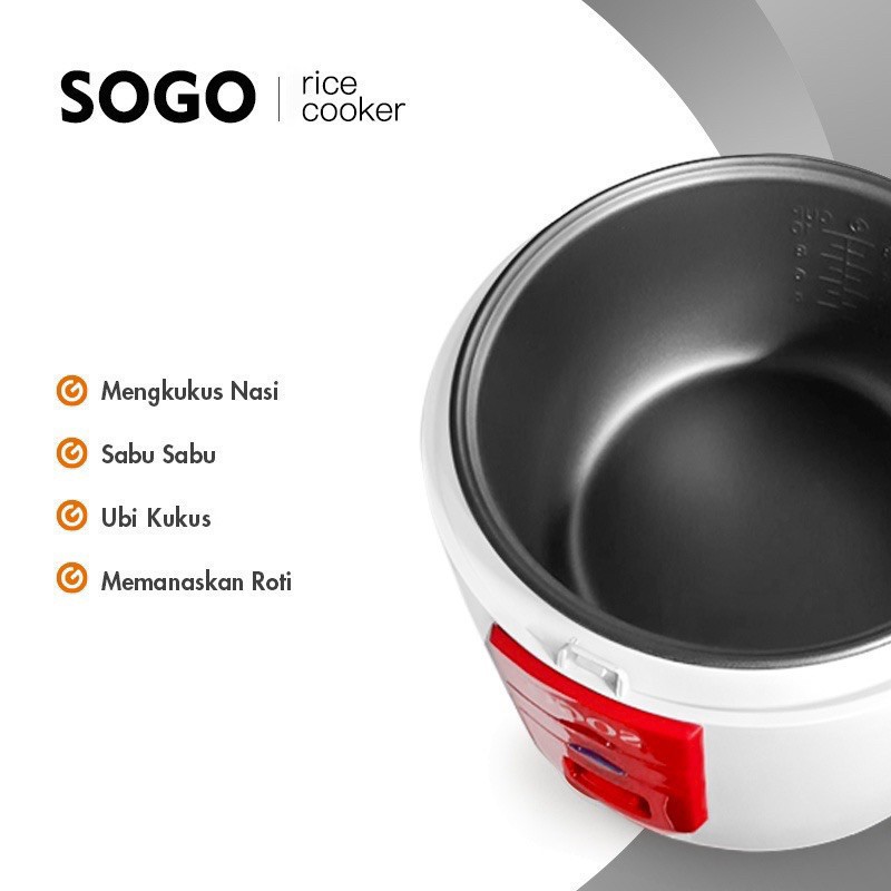 Jual Rice Cooker Penanak Nasi Serbaguna Kapasitas 1.8 L & 1.2 L/ SOGO ...