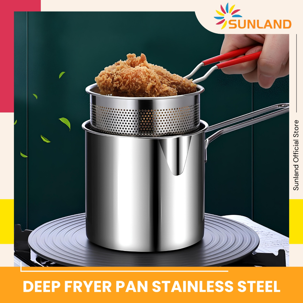 Jual SUNLAND Panci Multifungsi 4 in 1 Deep Fryer Set Penggorengan Rebus ...