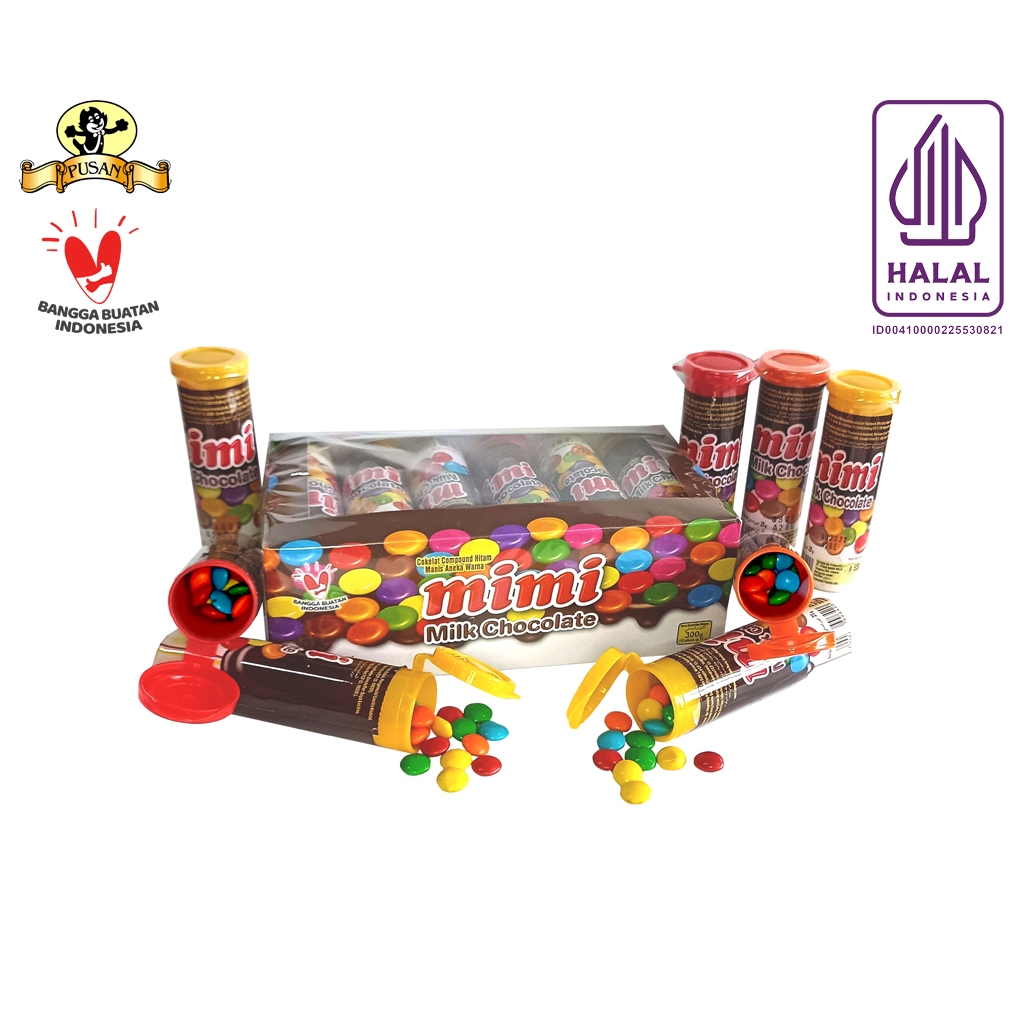 Jual Pusan Mimi Milk Chocolate Tube Choco Chips Rainbow | Shopee Indonesia