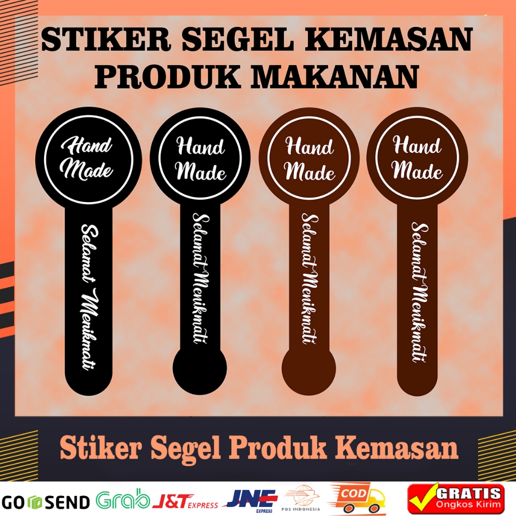Jual Stiker Segel Label Produk Kemasan Makanan Custom | Shopee Indonesia