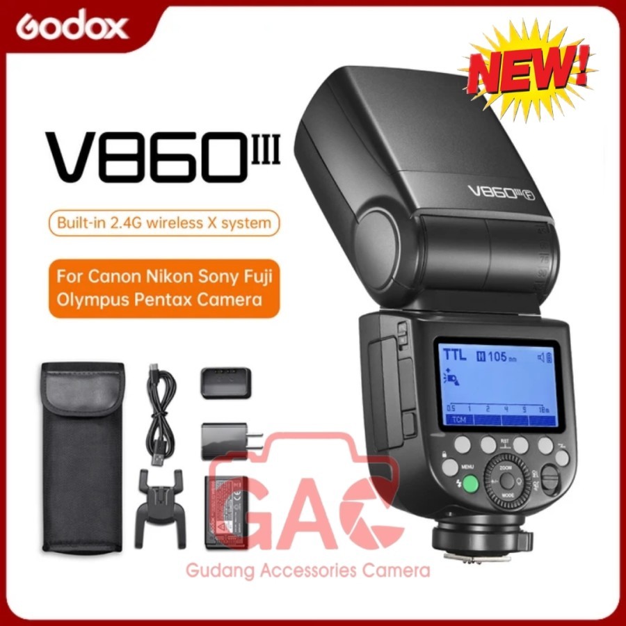 Jual GODOX V860III Speedlite Flash Kamera Sony Canon Nikon Fuji V860 ...