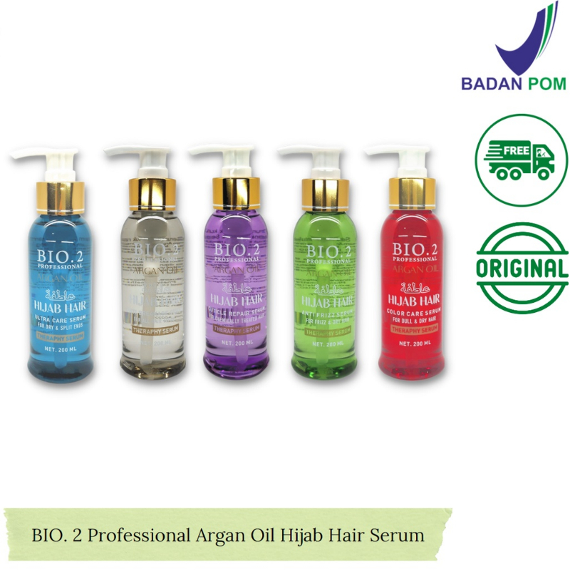 Jual Vitamin Rambut BIO 2 Profesional Argan Oil Hijab Hair Serum 200ml ...