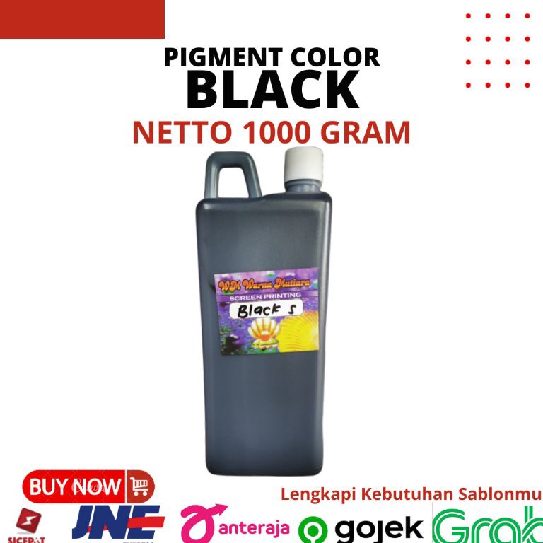 Jual KODE R3Q Biang Warna Sablon KainBaju Pigmen Hitam atau Black 1Kg ...
