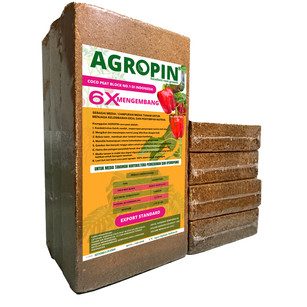 AGROPIN Media Tanam  Cocopeat pertanian Low EC