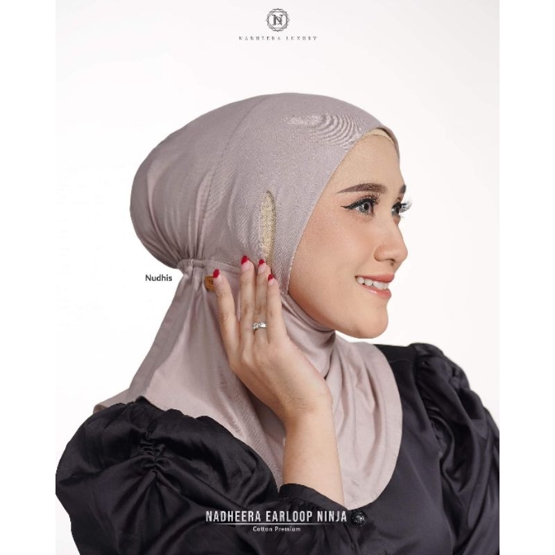 Jual Nadheera Luxury Hijab Inner Ninja Earloop Bahan Cotton Premium ...