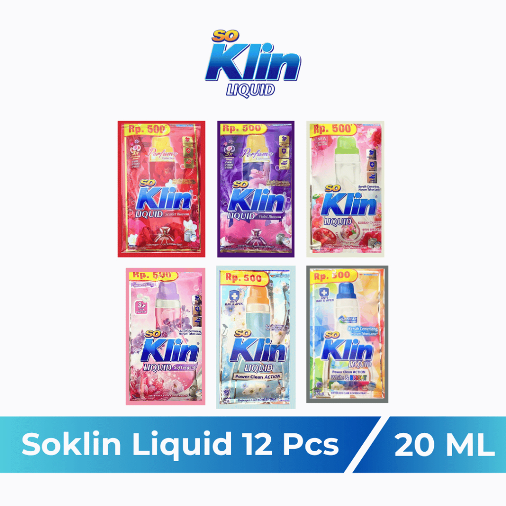 Jual SO KLIN Liquid Detergent Cair Konsentrat | Kemasan Sachet | Bersih ...