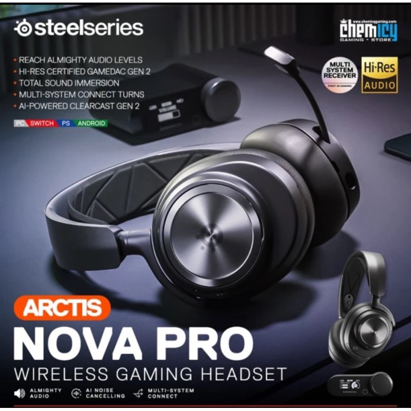 Jual SteelSeries Artics Nova Pro Wireless Plus DAC Gaming Shopee