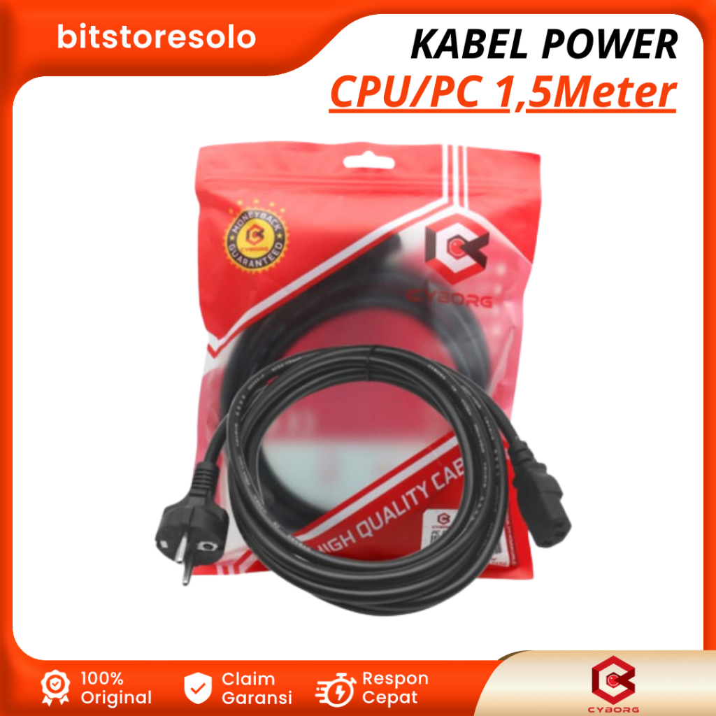 Jual Kabel Power CPU PC Komputer Cyborg 1.5m | Shopee Indonesia