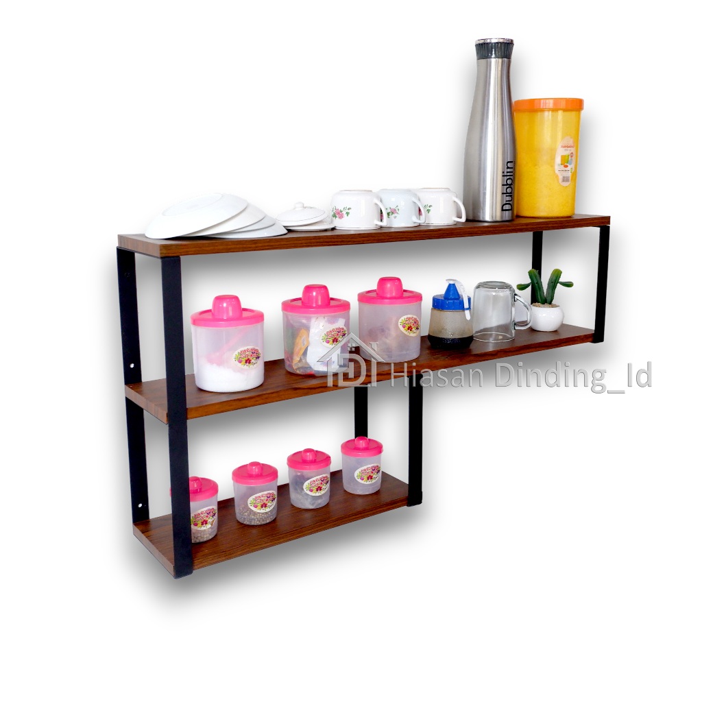 Jual Rak Dinding Susun set Lengkap aesthetic serbaguna Lebar 15 cm ...
