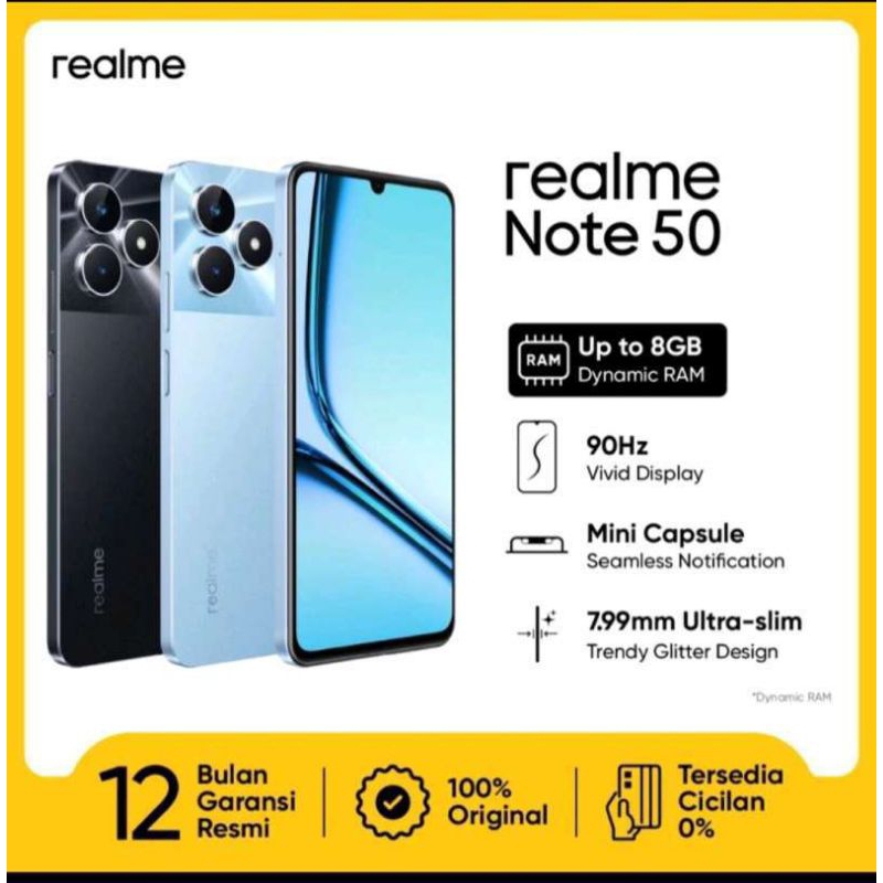 Jual REALME NOTE 50 RAM 3/64GB & 4/128 gb GARANSI RESMI | Shopee Indonesia