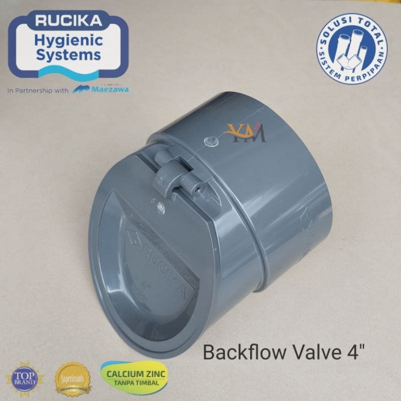 Jual BACKFLOW VALVE PVC RUCIKA 4 INCH | Shopee Indonesia