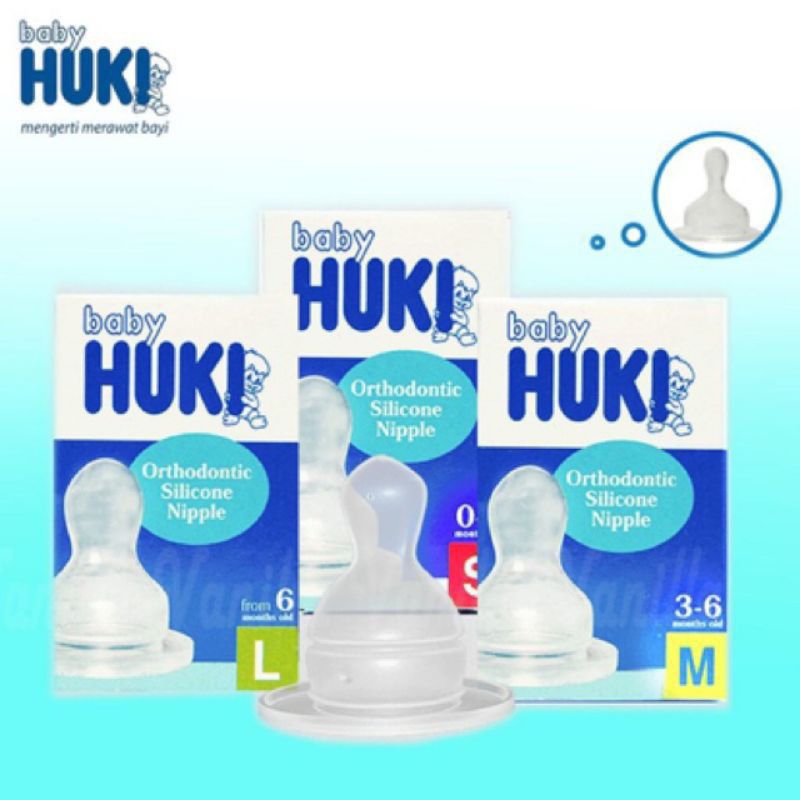 Jual HUKI BIGGER FLO ORTHODONTIC SILICONE NIPPLE | NIPPLE HUKI | Shopee ...