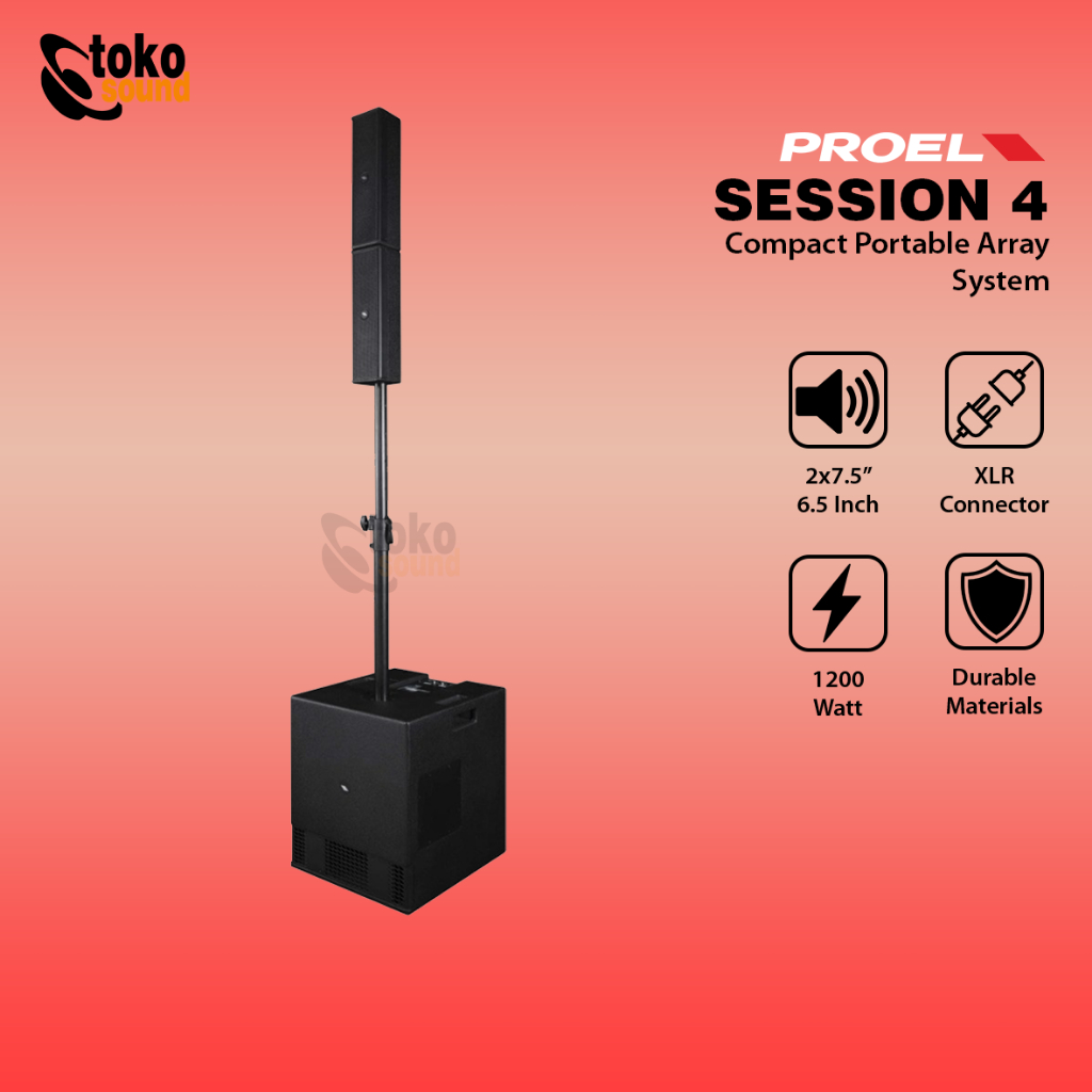 Jual PROEL SESSION 4 - COMPACT PORTABLE ARRAY SYSTEM 1200W | Shopee ...