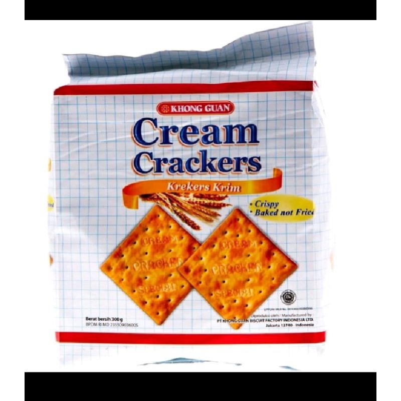 Jual Khong Guan biskuit cream Crackers original/krekers cream 350gr ...