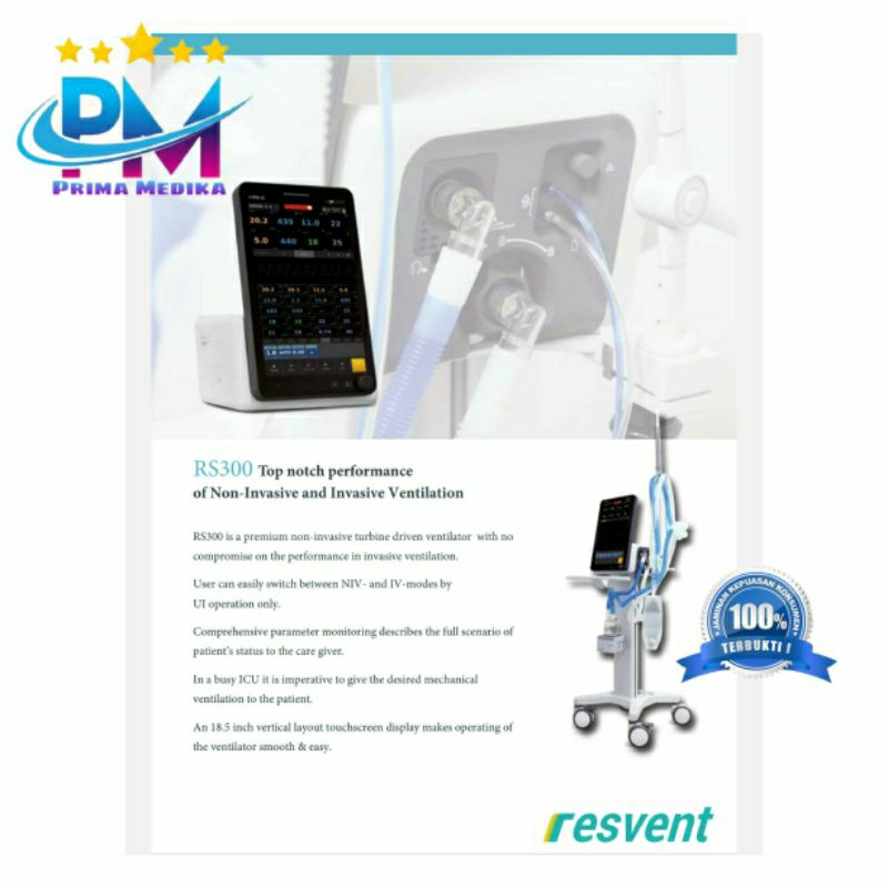 Jual Ventilator Resvent RS300 3 in 1 (Neonatal , Pediatric , Adult) RS ...