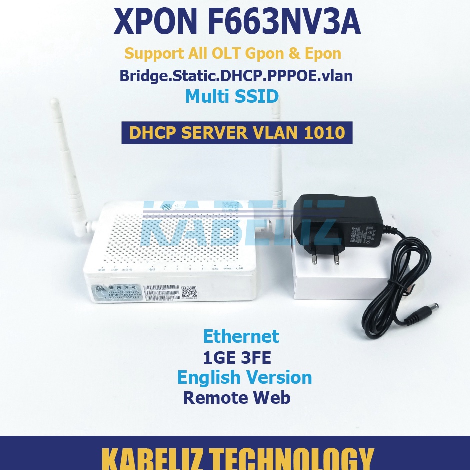 Jual ONU XPON F663NV3A SUPPORT ALL OLT EPON DAN ALL OLT GPON ONT WIFI ...