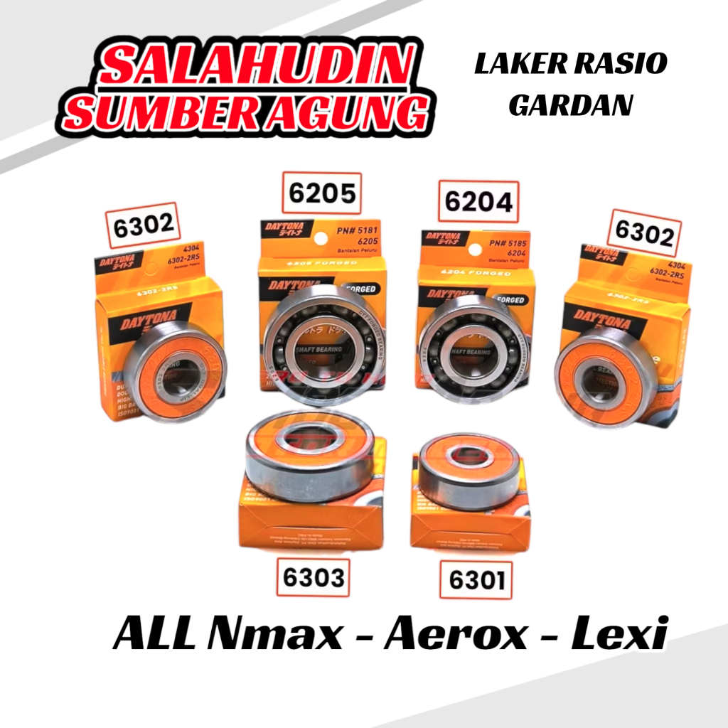 Jual Laher Bearing Rasio Gardan Gearbox Nmax Aerox Lexi Set 6 Pcs ...